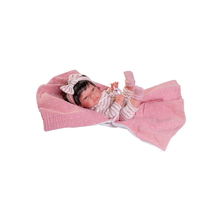 Recién Nacida Baby Toneta con mantita y lazo (60146) - Muñecas Antonio Juan