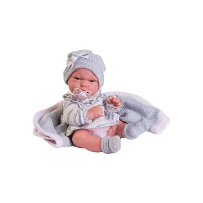 Baby Toneta con toquilla de punto 33 cm (60029)
