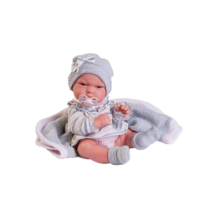 Baby Toneta con toquilla de punto 33 cm (60029)