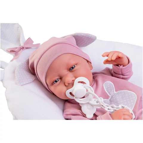 Recién Nacida Carla conejita con cojín (50289) - Muñecas Antonio Juan