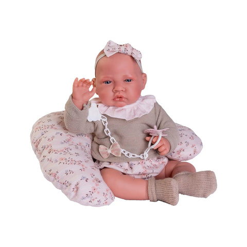 Recién Nacida con cojín de lactancia (33116) - Muñecas Antonio Juan
