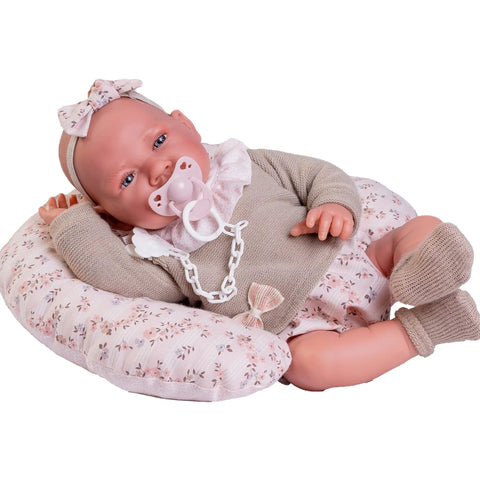 Recién Nacida con cojín de lactancia (33116) - Muñecas Antonio Juan
