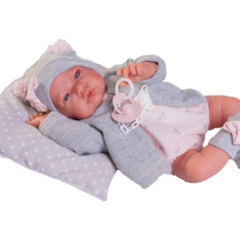 Recién Nacida con cojín y chaqueta (33086) - Muñecas Antonio Juan