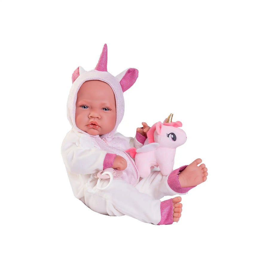 Recién Nacida con disfraz de unicornio 42 cm (50268)