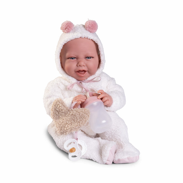 Recién Nacida Carla con peso y peluche 42 cm (33369)
