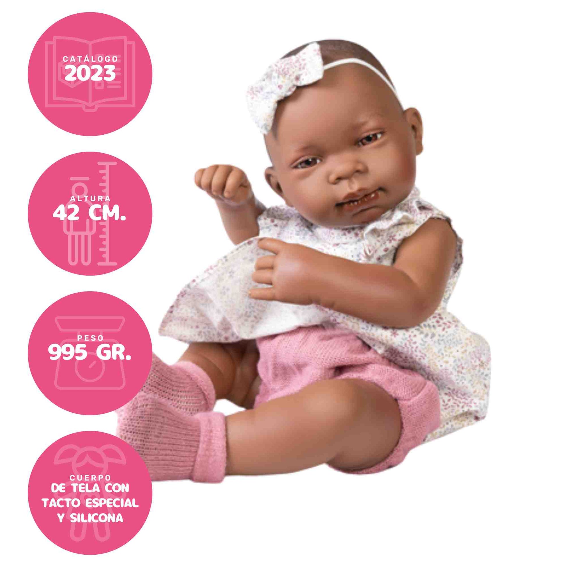 Recién Nacida Mulata parejita con mantita (50288) - AntonioJuanDolls.com, la tienda online de los reborns más bonitos