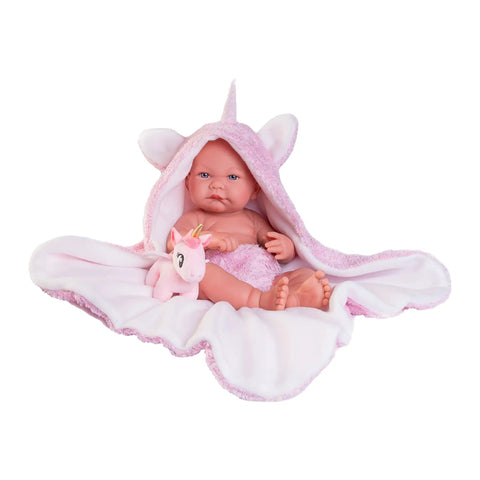 Recién Nacida Nica con capa y peluche unicornio (50086) - Muñecas Antonio Juan