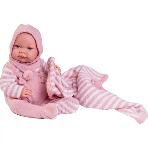 Recién Nacida Nica conjuntito de punto y toquilla (33233) - Muñecas Antonio Juan