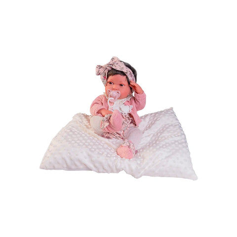 Recién Nacida Pipa con pendientes y cojín algodón (50036) - Muñecas Antonio Juan