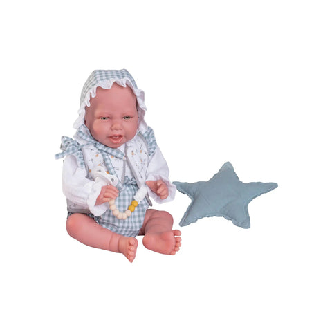 Sweet Reborn Carla con capota y cojín estrellado (80321) - Muñecas Antonio Juan