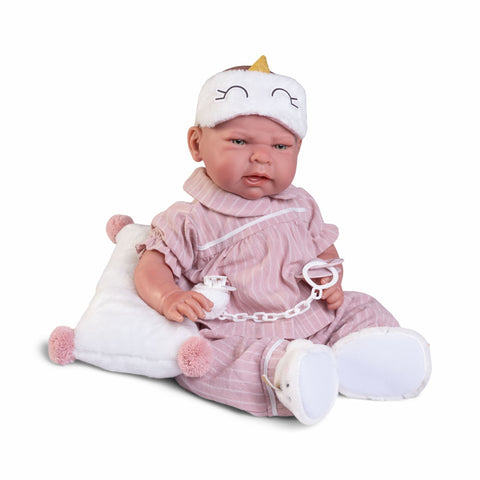 Sweet Reborn Lea pijama y antifaz (80323) - Muñecas Antonio Juan