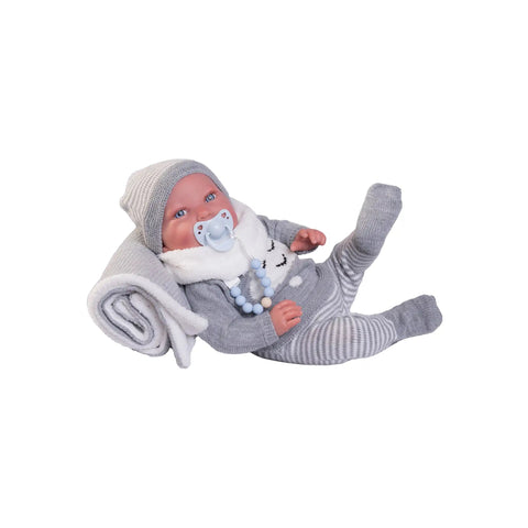Sweet Reborn Pipo con toquilla gris (80114) - Muñecas Antonio Juan